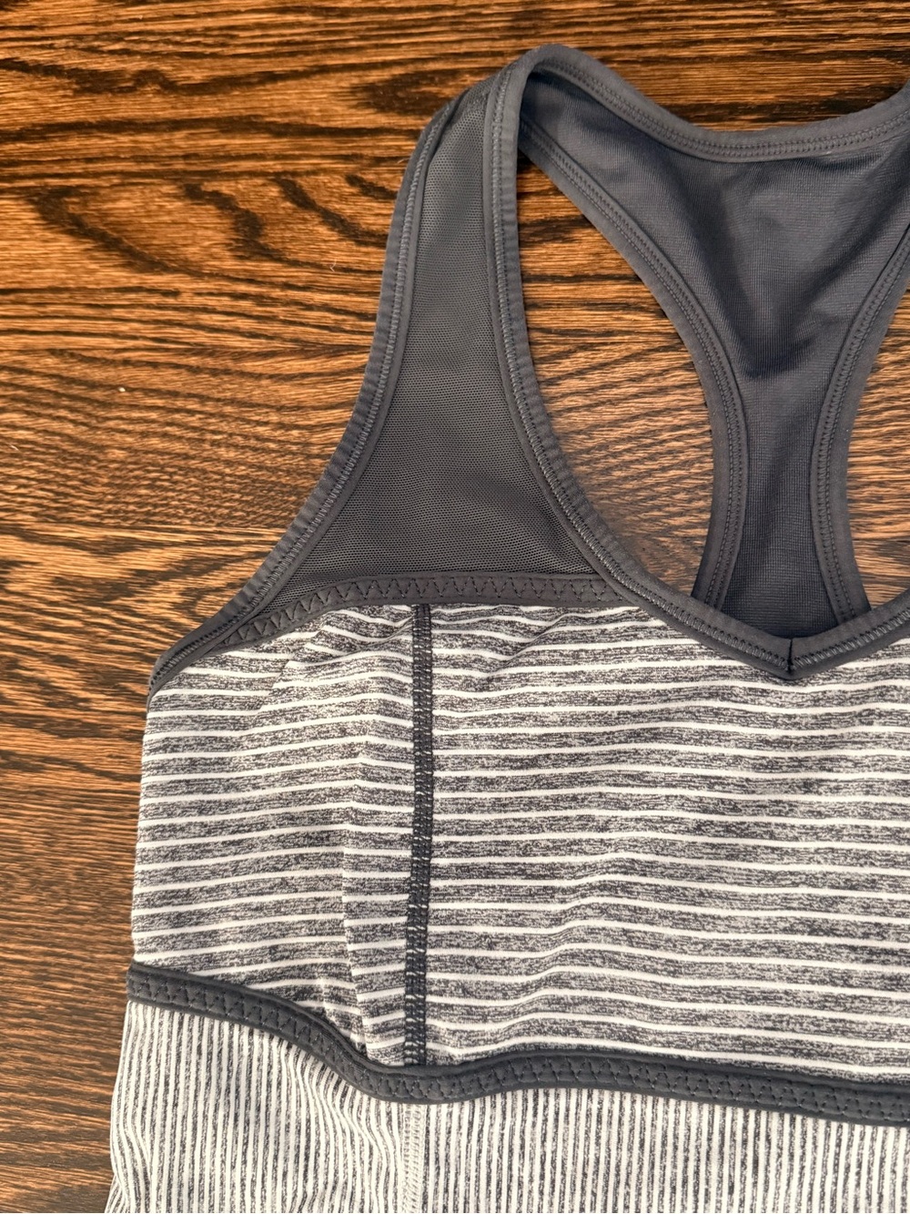 Lululemon Gray Striped Commit Racerback Tank *RARE!* - Picture 3 of 5